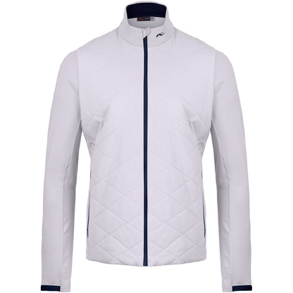 Kjus Men Release Diamond Jacket, White, Atlanta Blue, pánská golfová bunda