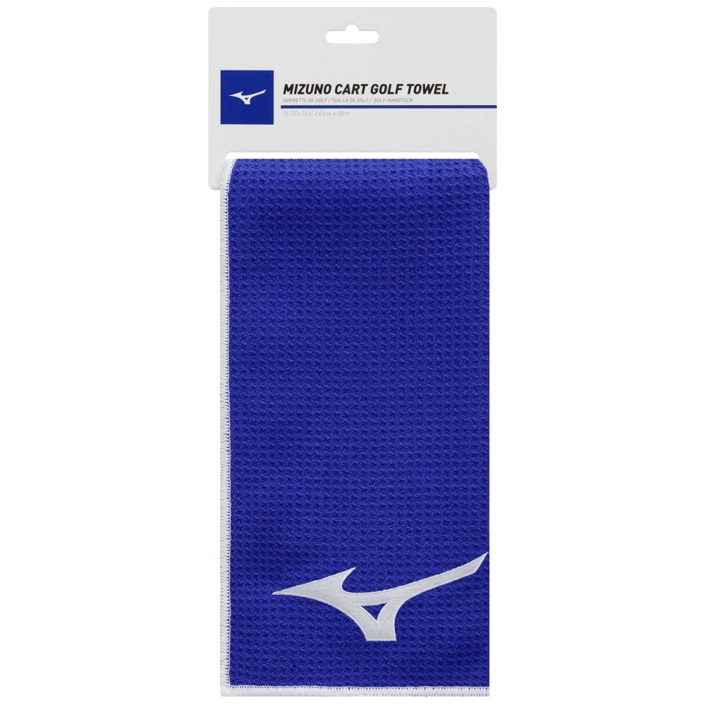 Mizuno Micro Fiber, modrý golfový ručník Mizuno