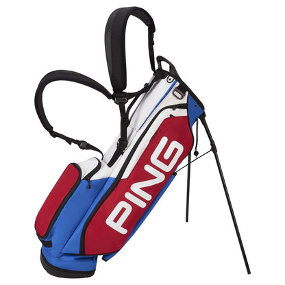 Ping Hoofer Lite CZECH, White, Blue, Red, golfový bag na nošení