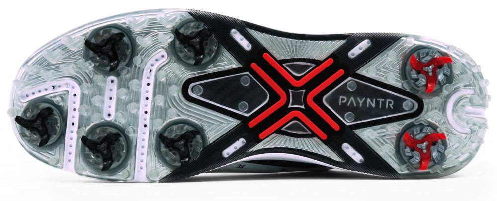 Payntr X 004 RS, White, Black, pánské golfové boty se spiky