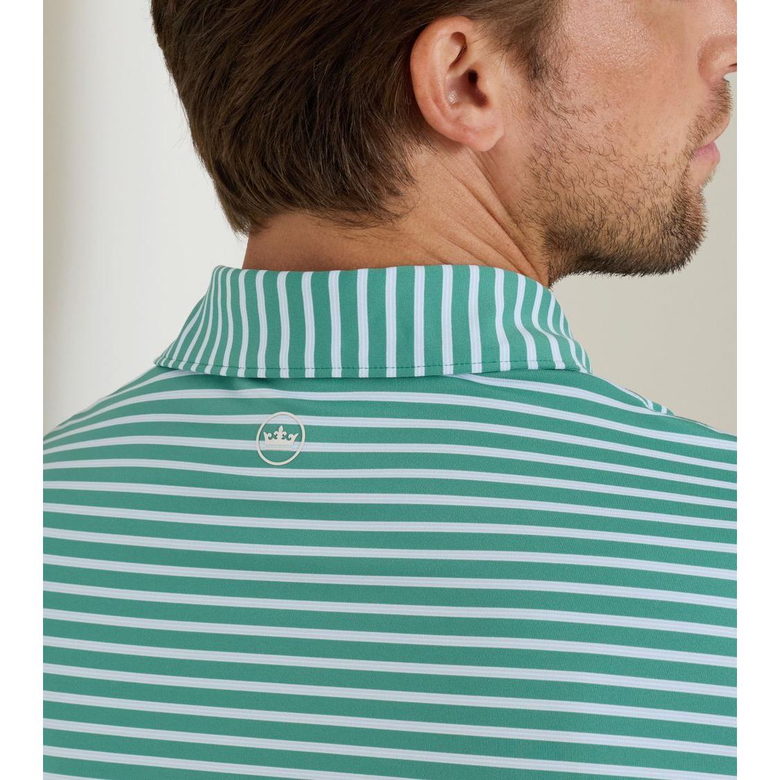 Peter Millar Ashford Polo, golfové tričko pro muže zelené