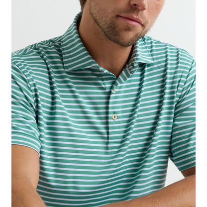 Peter Millar Ashford Polo, golfové tričko pro muže zelené