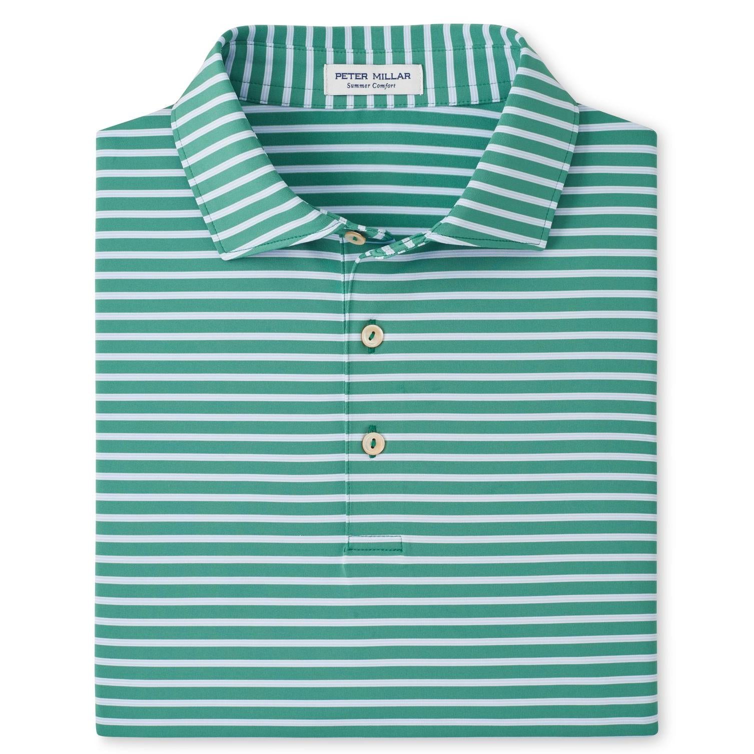 Peter Millar Ashford Polo, golfové tričko pro muže zelené