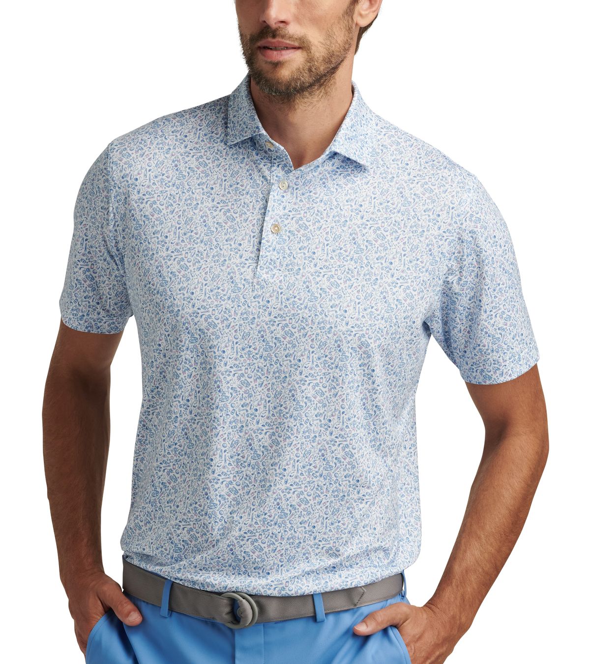 Peter Millar Bar For The Course Performance Jersey, pánské golfové tričko