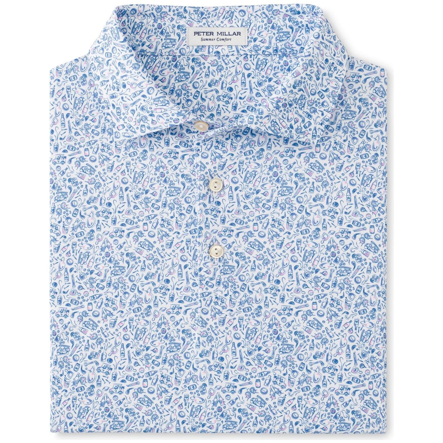 Peter Millar Bar For The Course Performance Jersey, pánské golfové tričko