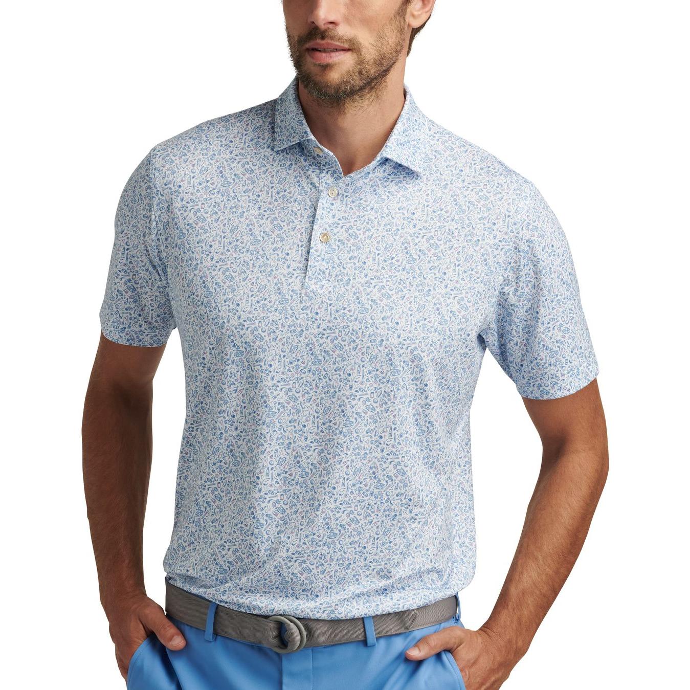 Peter Millar Bar For The Course Performance Jersey, pánské golfové tričko