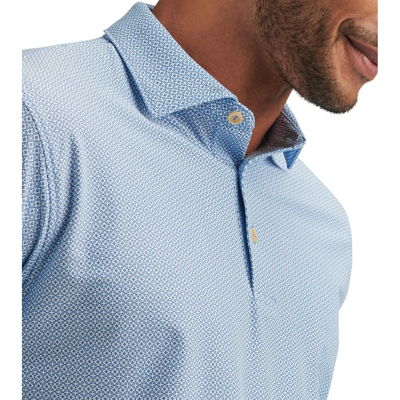 Peter Millar Costa Geo Performance Mesh, pánské golfové tričko