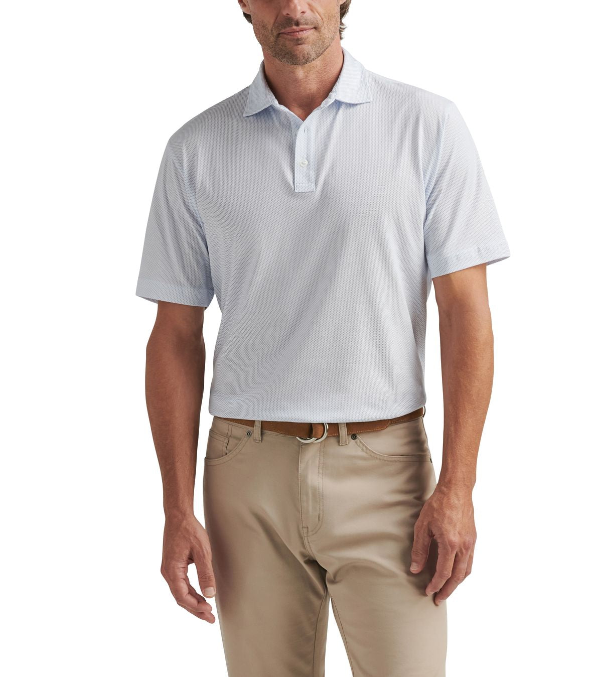 Peter Millar Crown Comfort Cotton Polo Polka Dot, bavlněné pánské golfové tričko