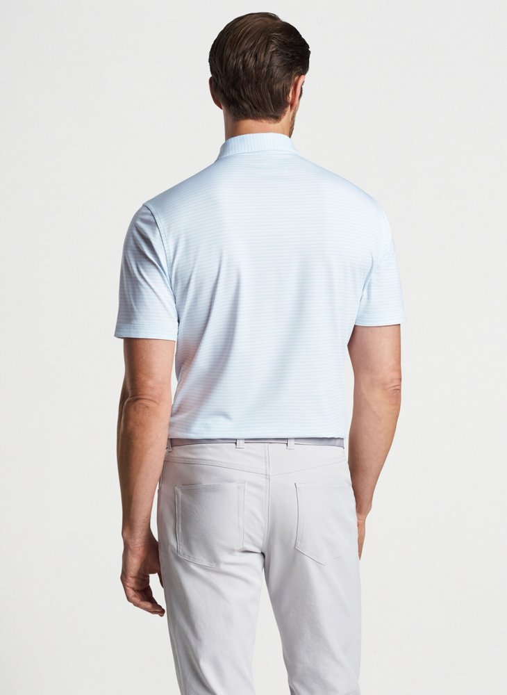 Peter Millar Hemlock Performance, White, Cabana Blue