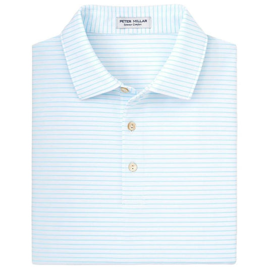 Peter Millar Hemlock Performance, White, Cabana Blue