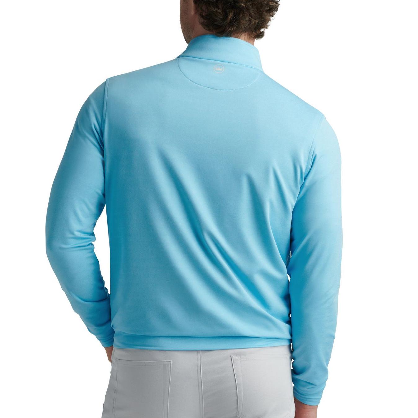 Peter Millar Perth Melange, modrá pánská golfová mikina