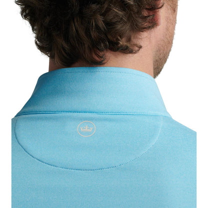 Peter Millar Perth Melange, modrá pánská golfová mikina