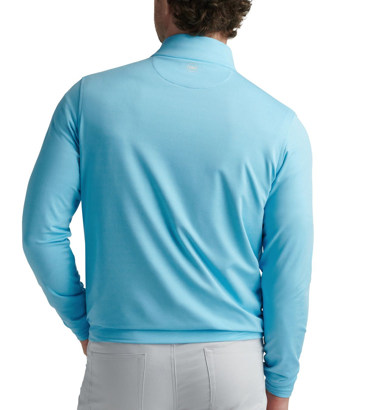 Peter Millar Perth Melange, modrá pánská golfová mikina
