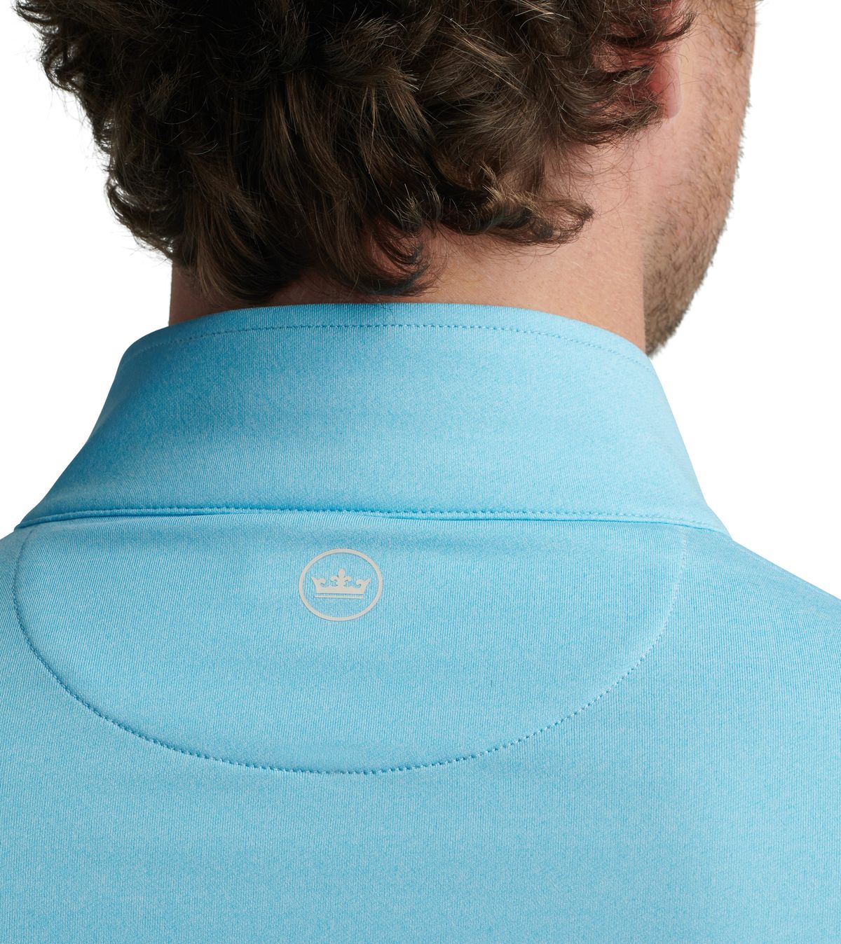 Peter Millar Perth Melange, modrá pánská golfová mikina