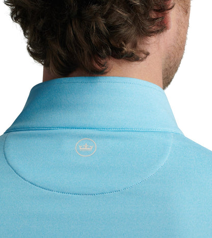 Peter Millar Perth Melange, modrá pánská golfová mikina