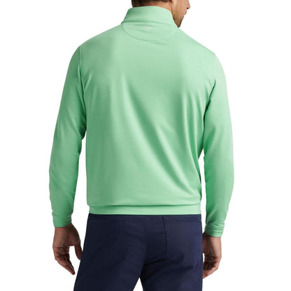 Peter Millar Perth Melange, zelená pánská golfová mikina