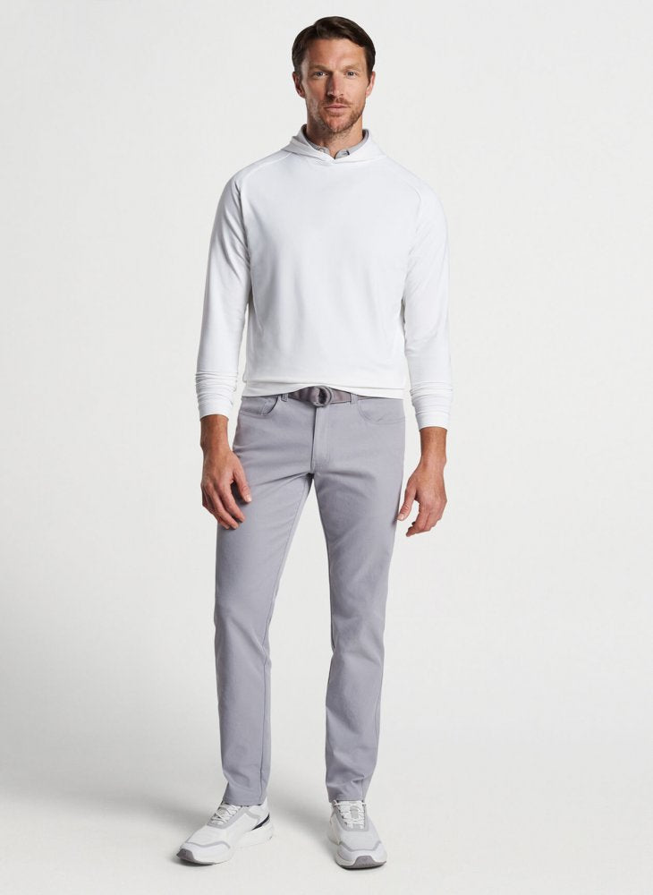 Peter Millar Pine Performance Hoodie, White