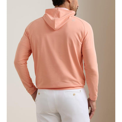 Peter Millar Pine, golfová mikina s kapucí oranžová