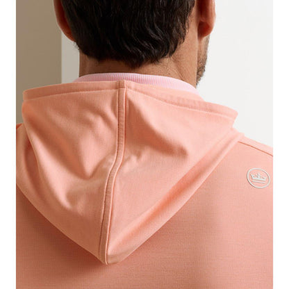 Peter Millar Pine, golfová mikina s kapucí oranžová