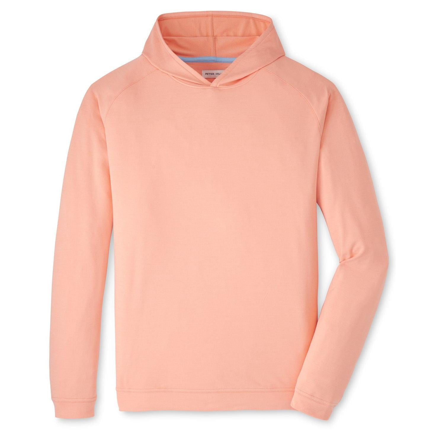 Peter Millar Pine, golfová mikina s kapucí oranžová
