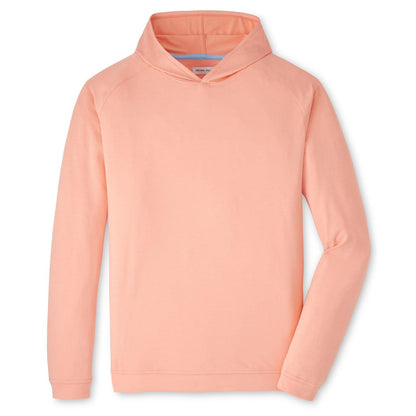 Peter Millar Pine, golfová mikina s kapucí oranžová