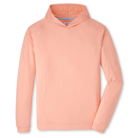 Peter Millar Pine, golfová mikina s kapucí oranžová