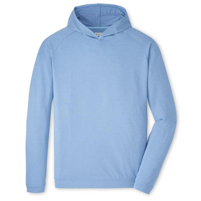Peter Millar Pine, golfová mikina s kapucí světle modrá