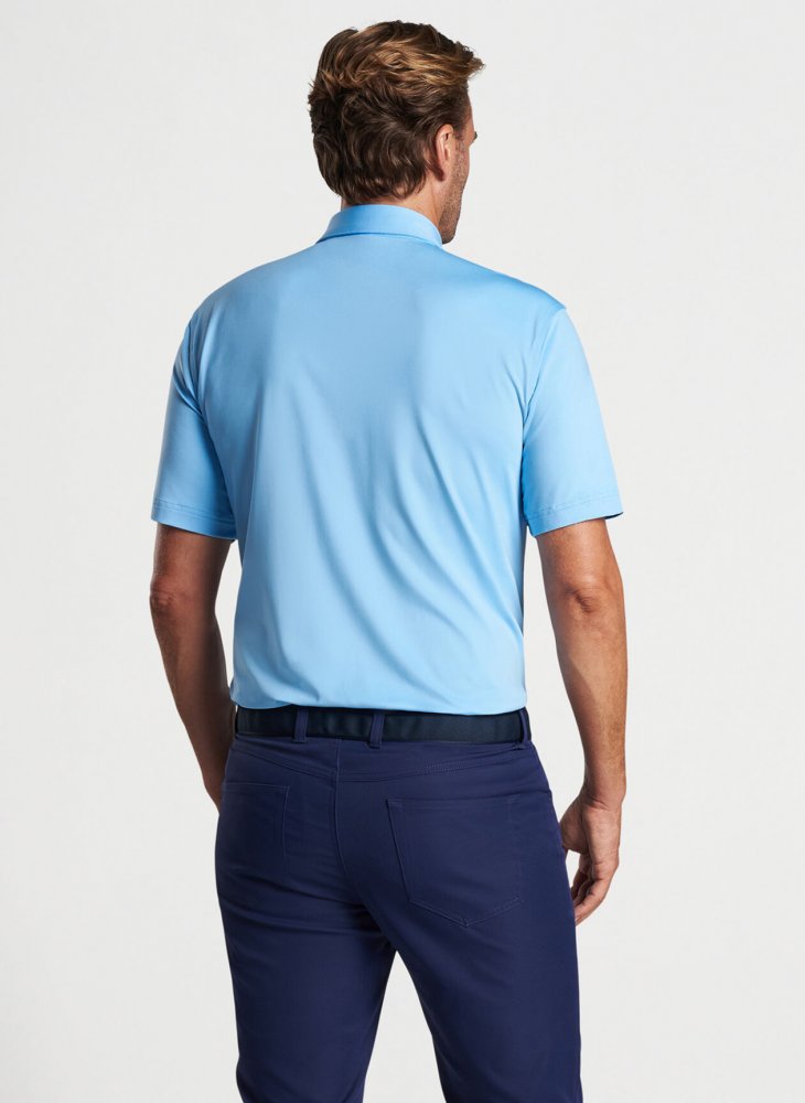 Peter Millar Solid Performance Polo, Cottage Blue, pánské golfové triko