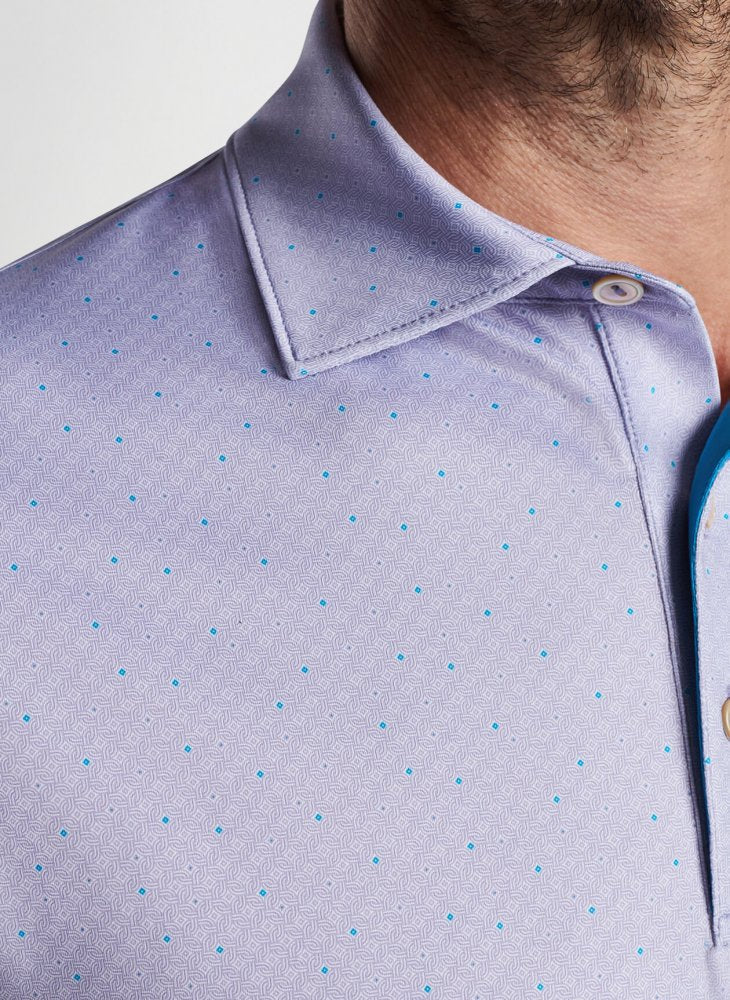 Peter Millar Soriano Performance Jersey Polo, Lavender Fog, pánské golfové triko