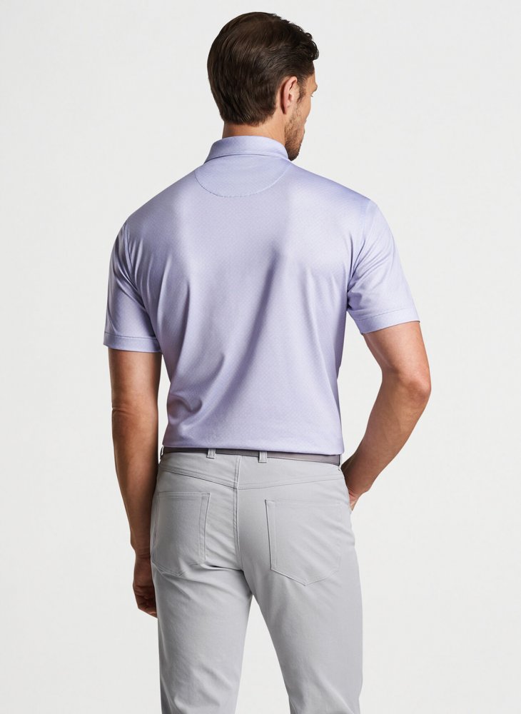 Peter Millar Soriano Performance Jersey Polo, Lavender Fog, pánské golfové triko