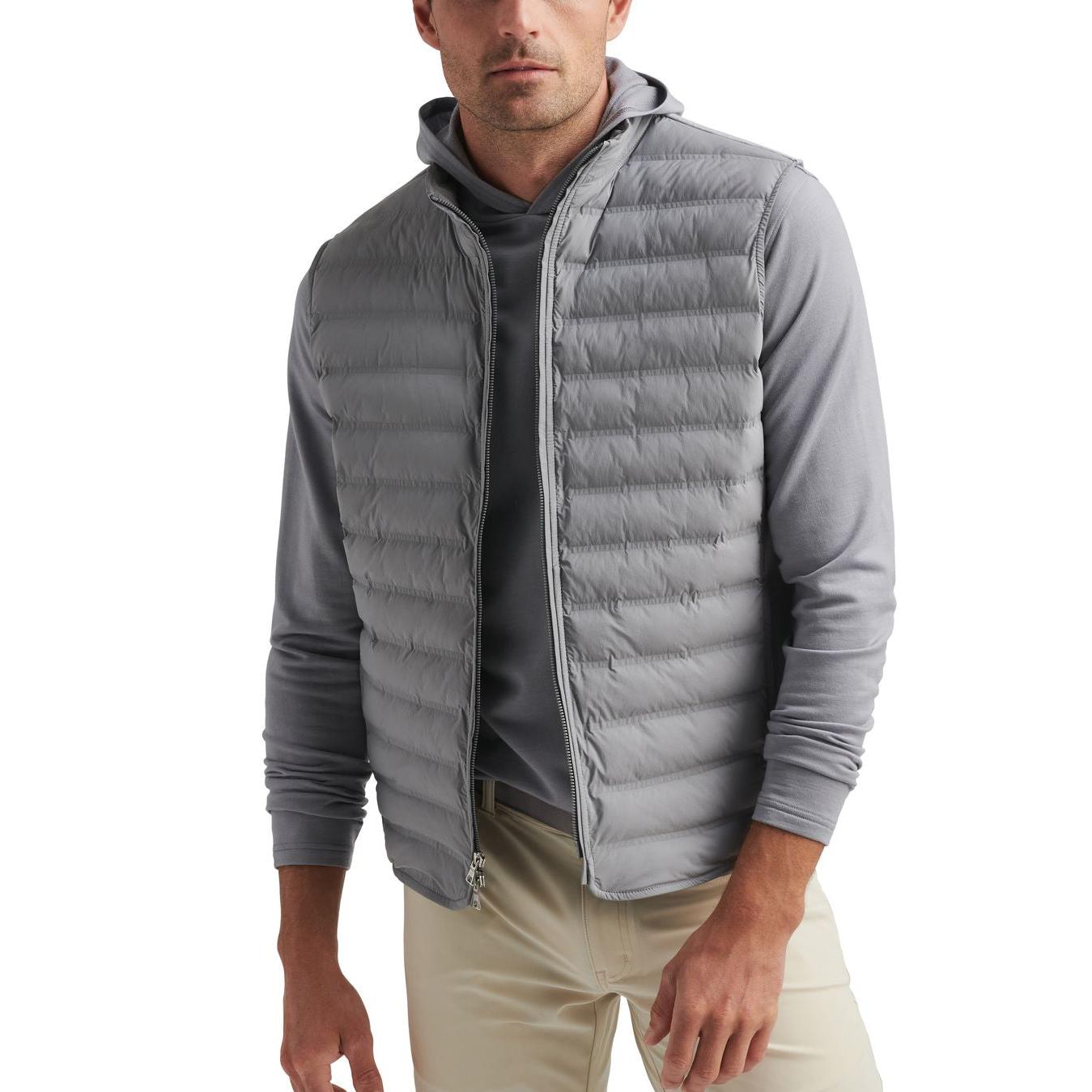 Peter Millar Winsome Hybrid, Šedá pánská golfová vesta