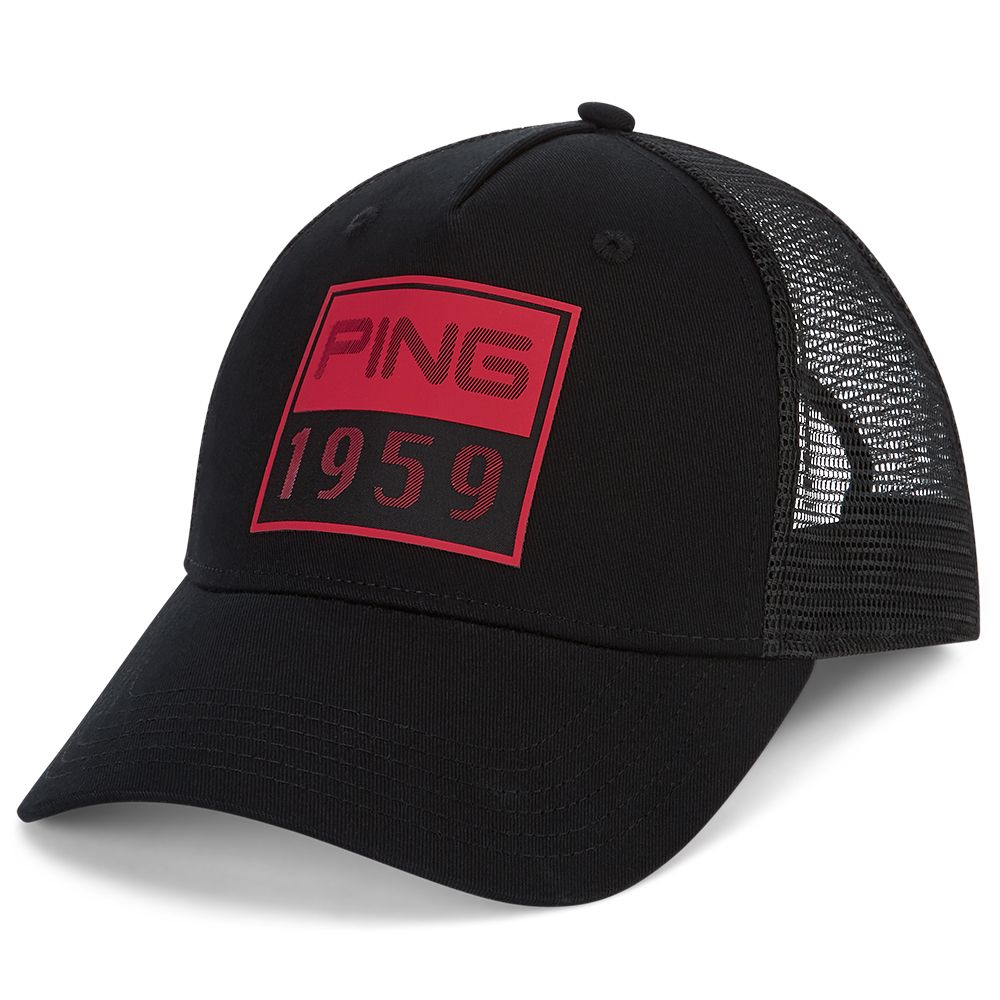 Ping 59 Trucker Cap, černá pánská golfová kšiltovka