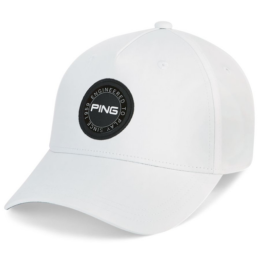 Ping Engineered Since Cap, bílá pánská golfová kšiltovka