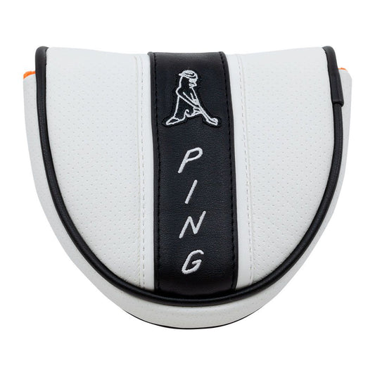 Ping PP58 Mallet Putter Cover, černo bílý headcover na Mallet putter