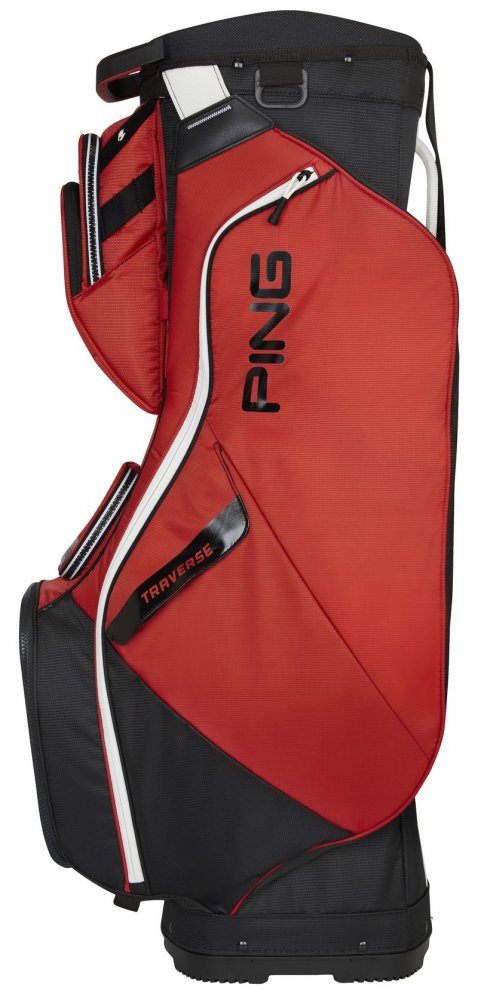 Ping Traverse, Red, Black, White, golfový bag na vozík