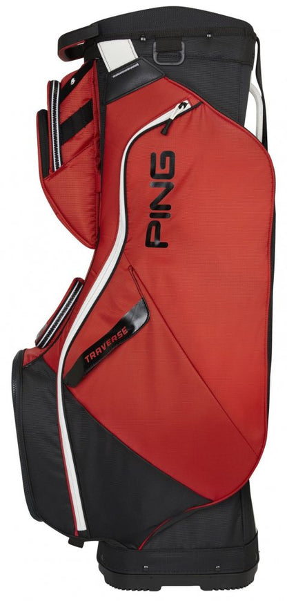 Ping Traverse, Red, Black, White, golfový bag na vozík
