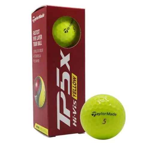 TaylorMade TP5x 2024, žluté golfové míčky