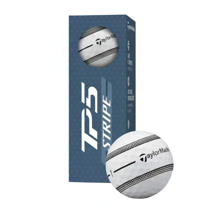 TaylorMade TP5 Stripe 2025, weiße Golfbälle