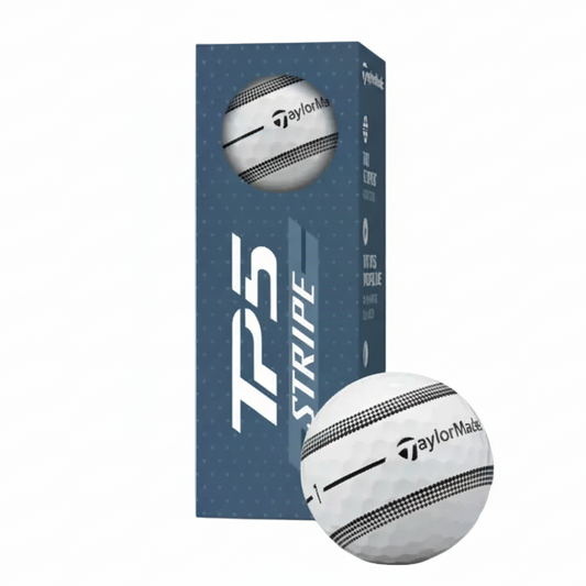 TaylorMade TP5 Stripe 2025, weiße Golfbälle