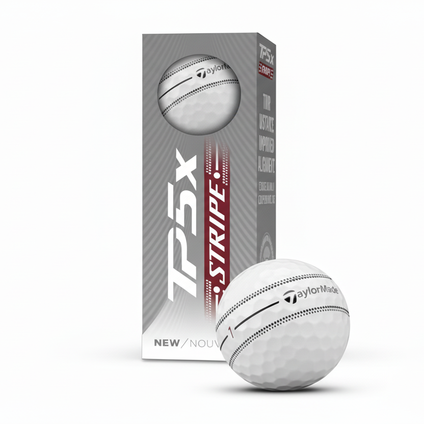 TaylorMade TP5x STRIPE 2026, bílé golfové míčky