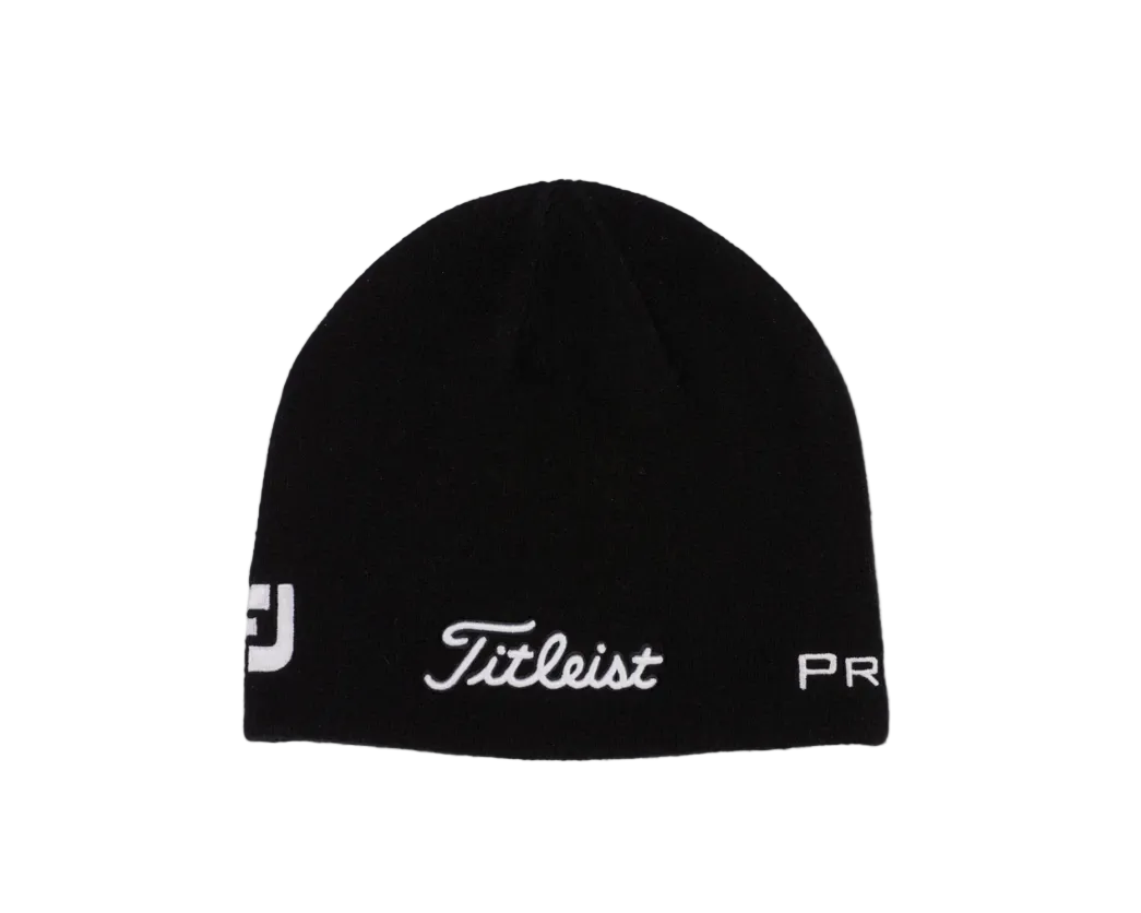 Titleist Tour Merino Beanie, zimní čepice v barvě černá s bílou