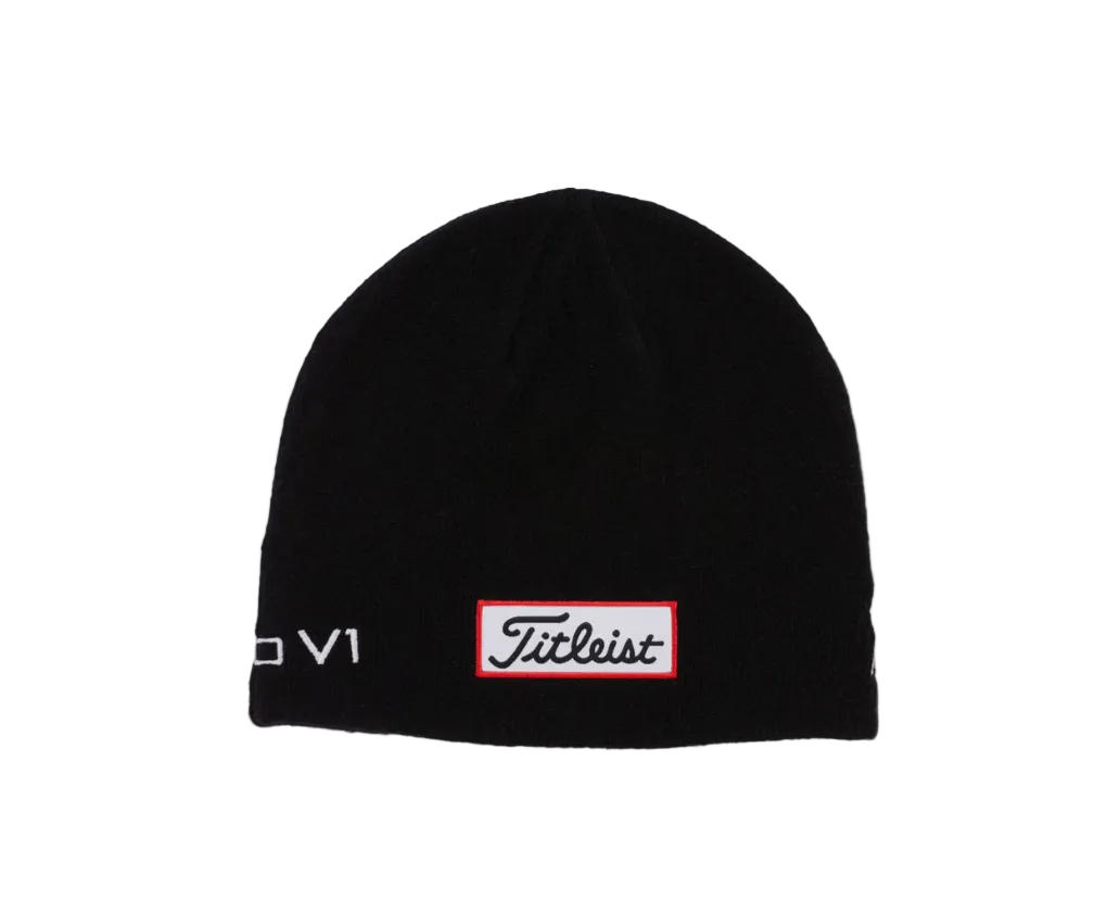 Titleist Tour Merino Beanie, zimní čepice v barvě černá s bílou