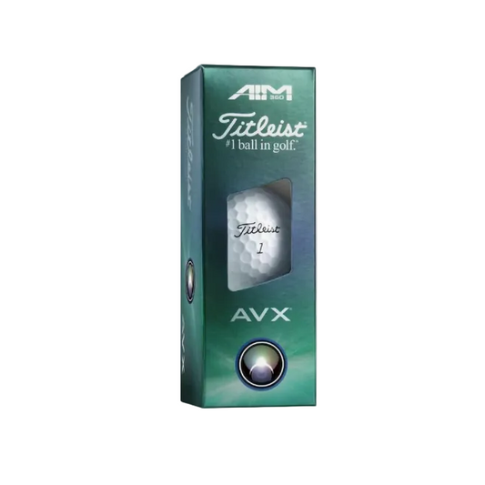 Titleist AVX AIM 2024, bílé golfové míčky