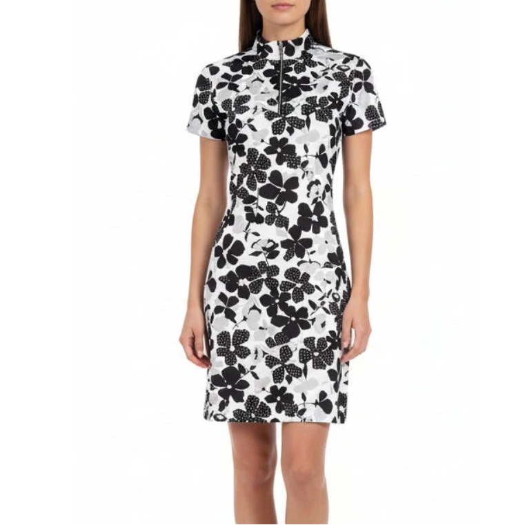 Tail Activewear Ladies DUA 6.5" Short Sleeve Mock Neck Golf Dress, dámské golfové šaty