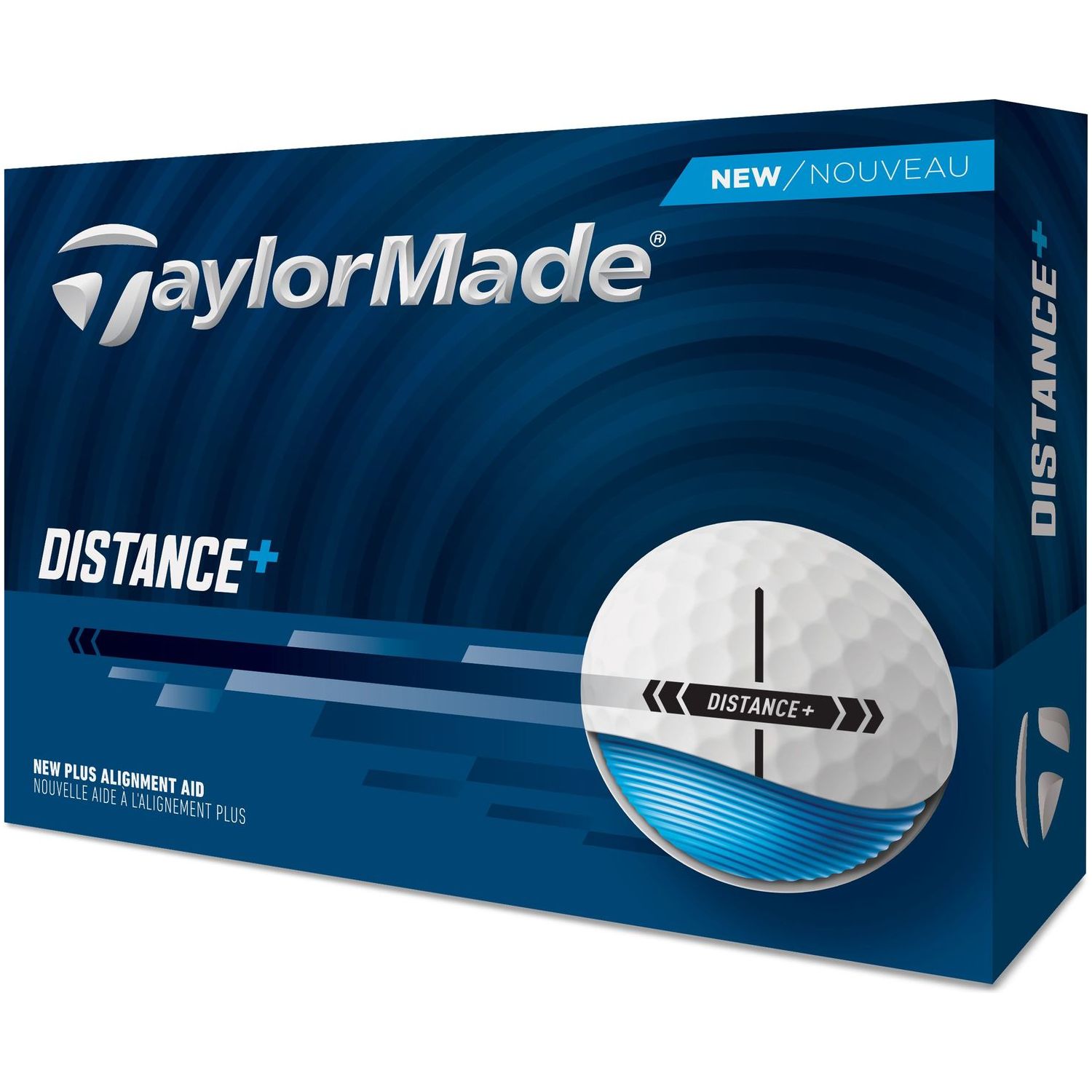 TaylorMade Distance+, bílé, 3 míčky (2025) TaylorMade