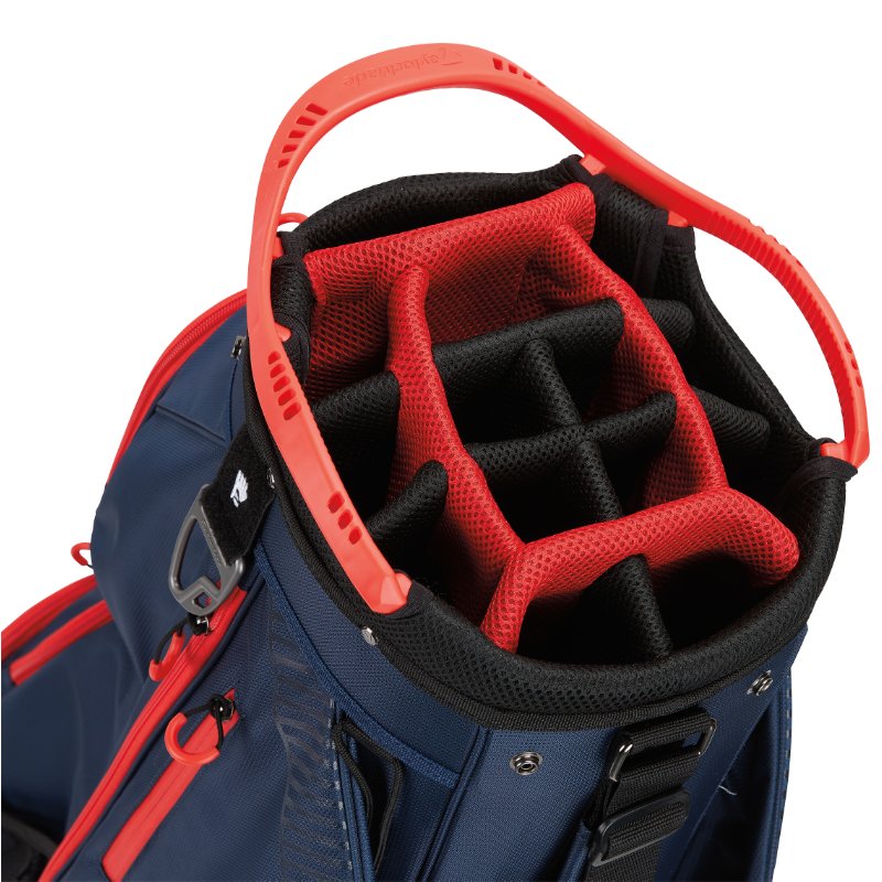 TaylorMade Pro Cart, modro červený vozíkový golfový bag