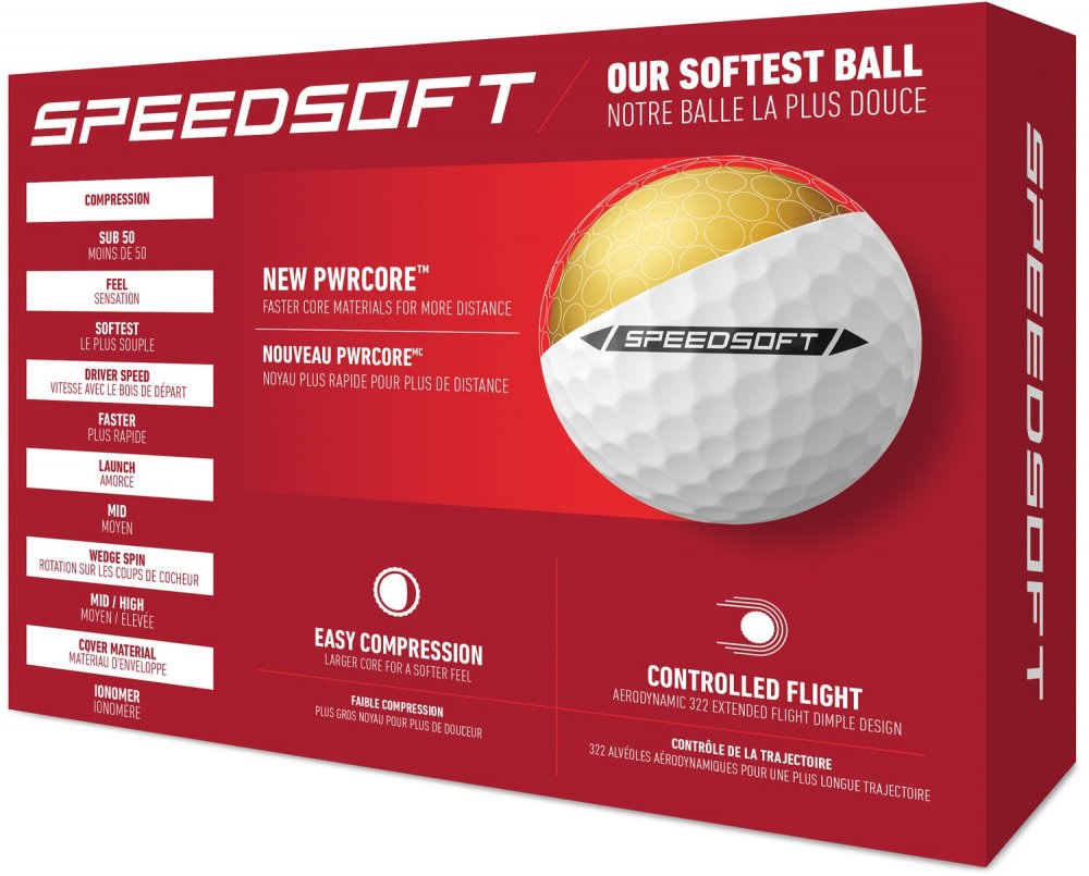 TaylorMade SpeedSoft 2024, bílé golfové míčky