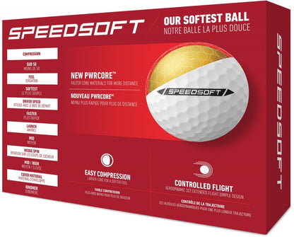 TaylorMade SpeedSoft 2024, bílé golfové míčky