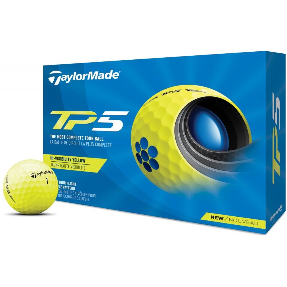 TaylorMade TP5 21, žluté golfové míčky