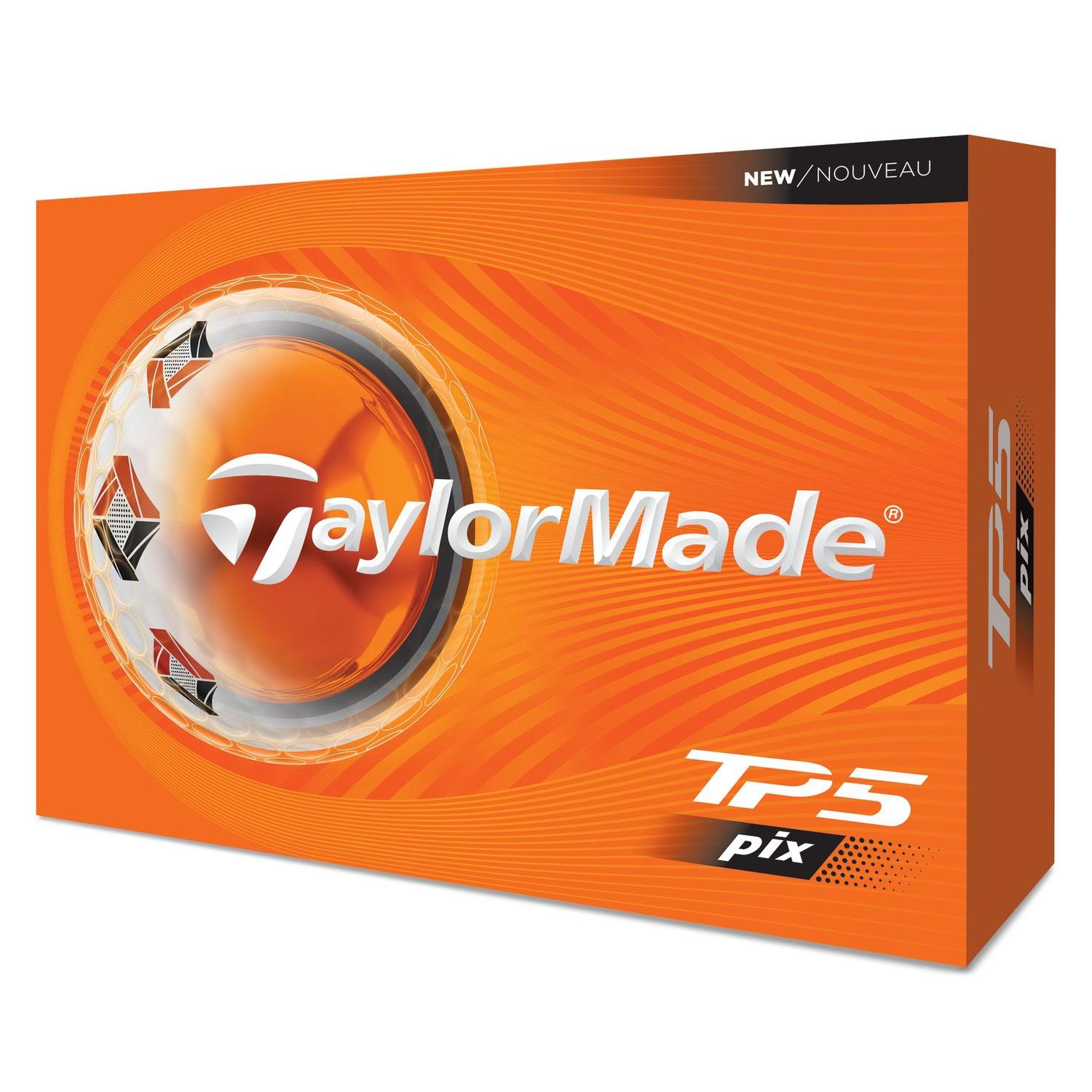 TaylorMade TP5 PIX 2026, bílé golfové míčky